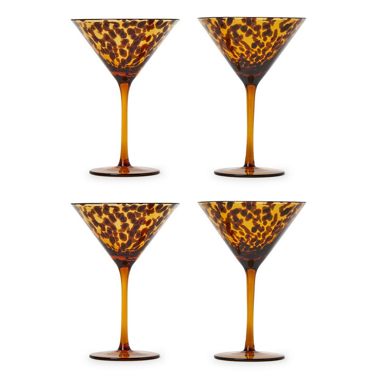 Tortoise Martini Glasses (S/4)