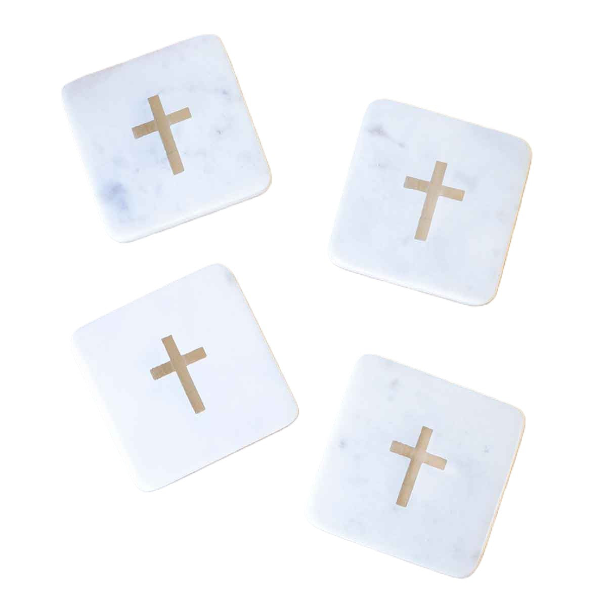 Marble Cross Coasters (set of 4)