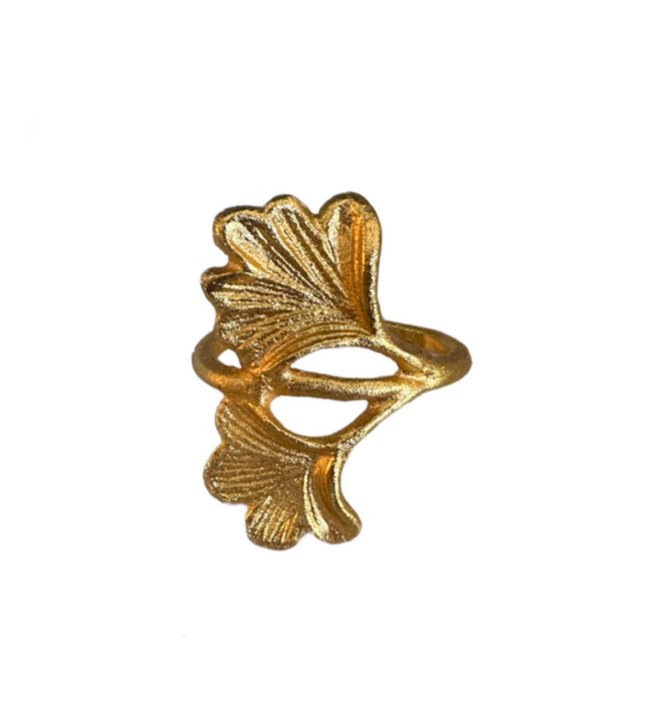 Gingko Gold Napkin Rings (set of 4)