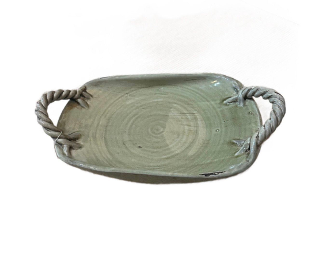 Pottery Vessel with Twisted Handles