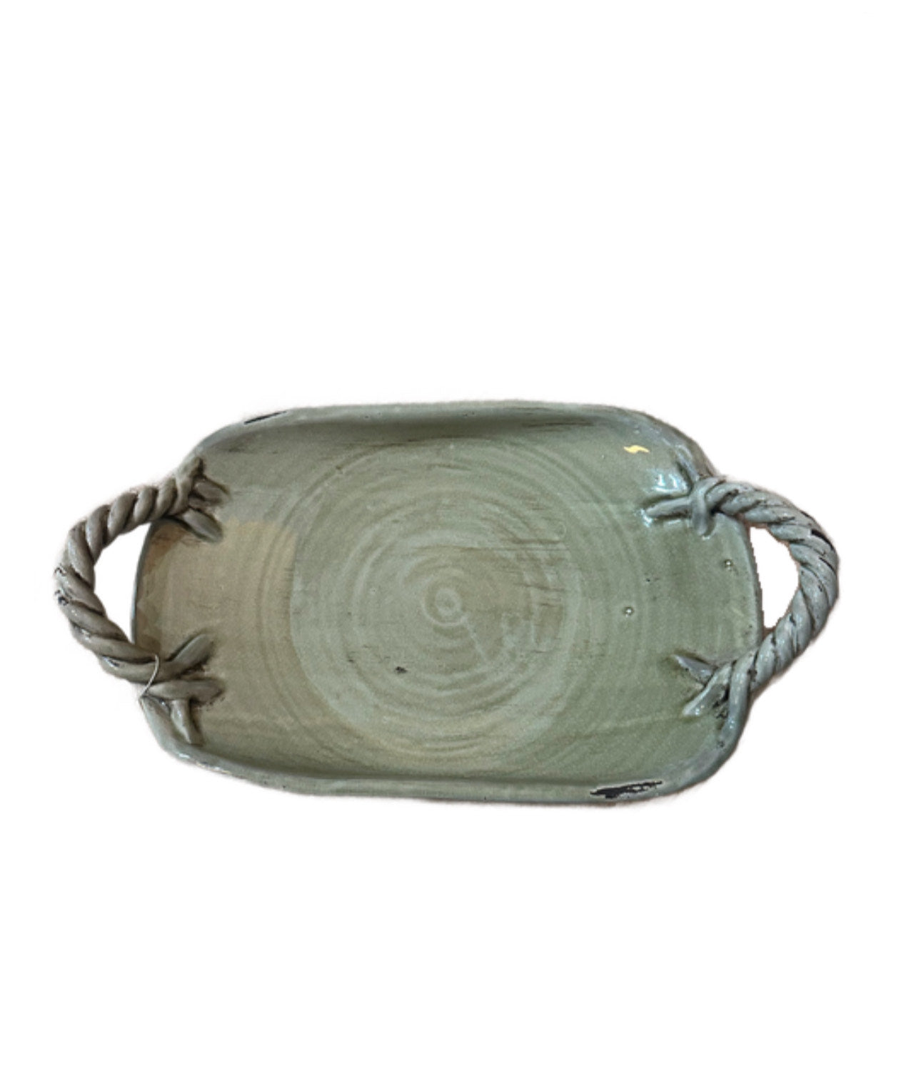 Pottery Vessel with Twisted Handles
