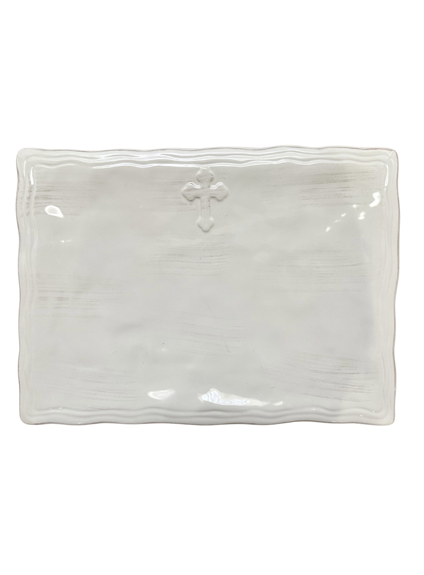 White Cross Platter