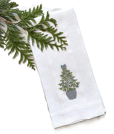 Southern Charm Blue/White Tree Towel