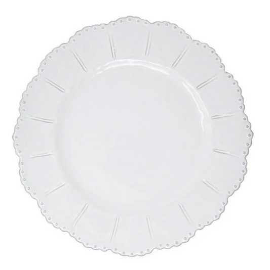 Bella Bianca Beaded Dinner Plate