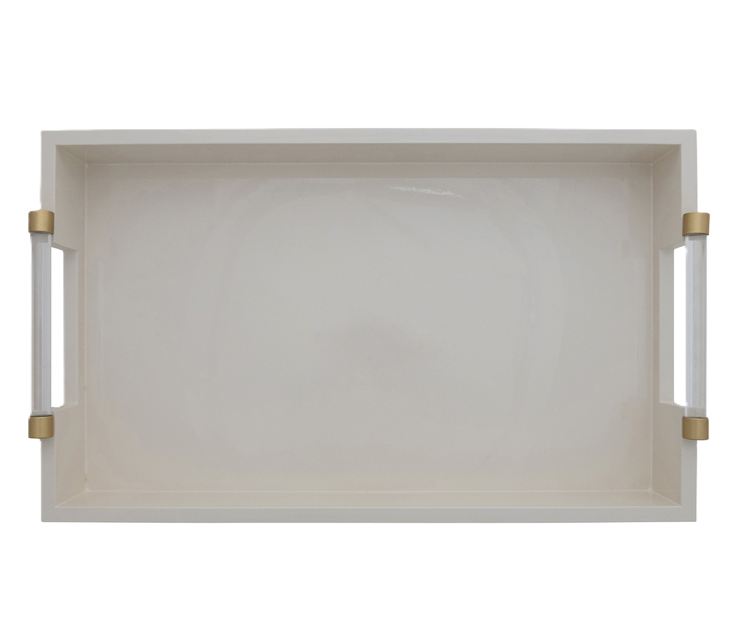 Cream Rectangular Tray