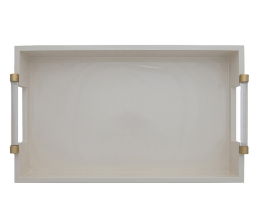 Cream Rectangular Tray