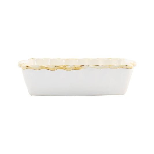 White Italian Bakers Small Rectangular Baker