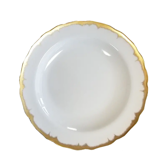 Mottahedah Chelsea Feather Gold Dessert Plate