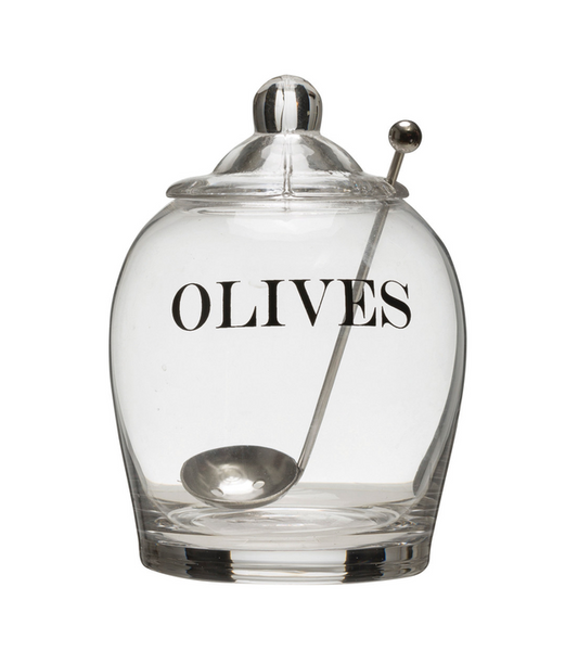Olive Jar with Spoon