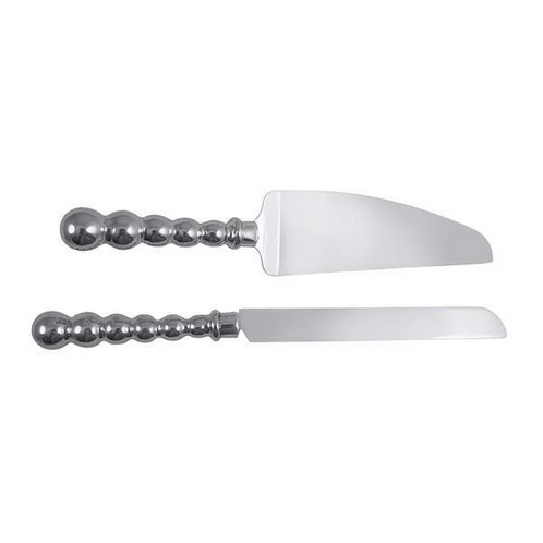 Pearled Silver Cake Serving Set