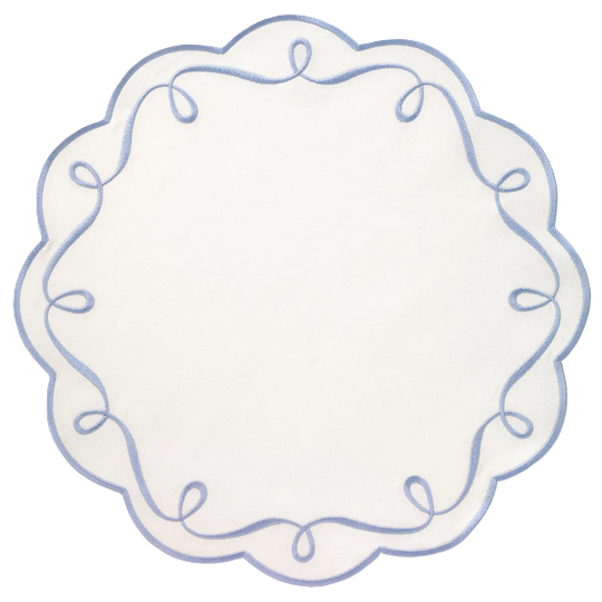 Ribbon Twirl IceBlue Placemats (S/4)