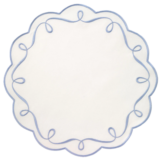 Ribbon Twirl IceBlue Placemats (S/4)