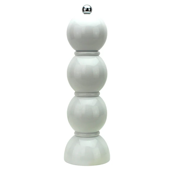 White Bobbin Salt or Pepper Mill