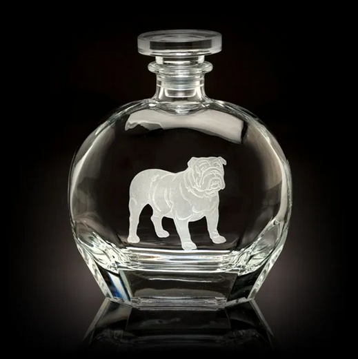 Round Decanter - Bulldog