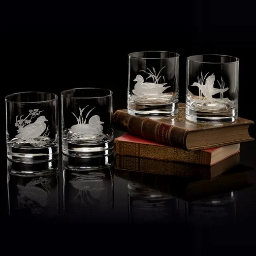 Old Fashion Glasses (4) - American Ducks
