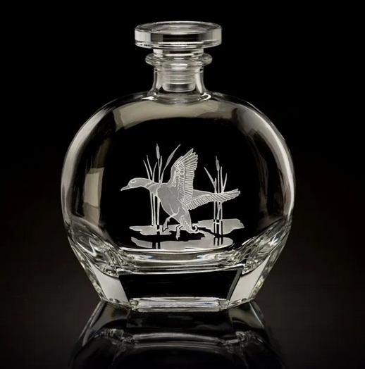 Round Decanter - American Ducks