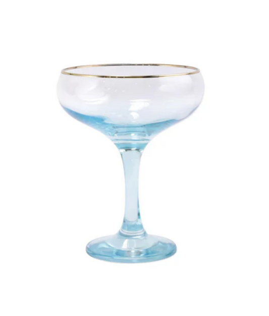 Turquoise Coupe Champagne Glass