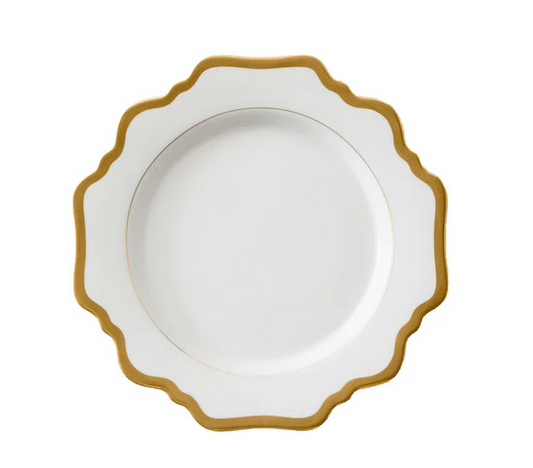 Antique White & Gold Salad Plate