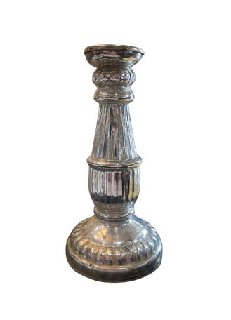 Mercury Glass Candle Holder 8"
