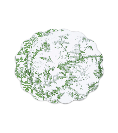 VIDA Chinoiserie Reversible Round Placemats (S/4)