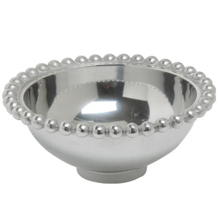 Beaded Rounded Silver Bowl