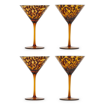 Tortoise Martini Glasses (S/4)