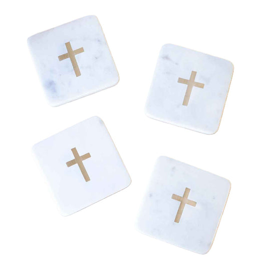 Marble Cross Coasters (set of 4)