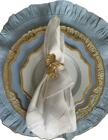 Gingko Gold Napkin Rings (set of 4)