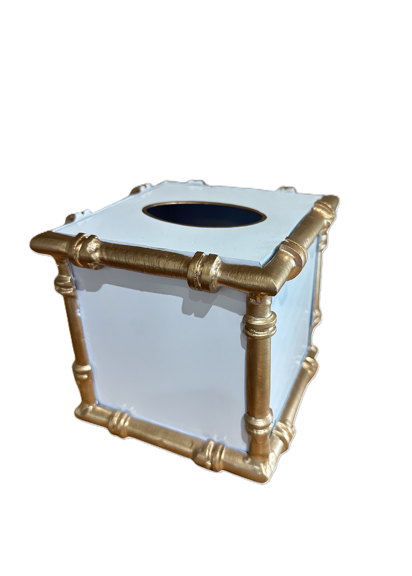 White Bamboo Tissue Box